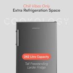 Cookology CTFR240IX 240L Tall Freestanding Fridge