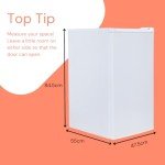 SIA 48cm White Under Counter Fridge with Ice Box