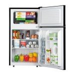 88L Black Under-Counter Fridge Freezer with 2 Doors