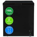 Abode 198L Black Chest Freezer with Basket