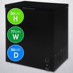 Abode 198L Black Chest Freezer with Basket