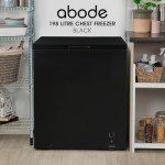 Abode 198L Black Chest Freezer with Basket