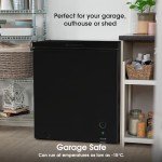 Abode 198L Black Chest Freezer with Basket