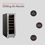 Cookology 30cm Freestanding Wine Cooler, 20 Bottles