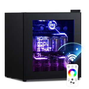 HCK 48L Cyberpunk Mini Fridge with Glass Door