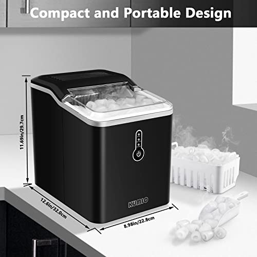 Countertop Bullet Ice Maker with 12kg Daily Capacity