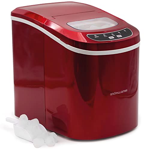 Compact Countertop Ice Maker with Self Cleaning - Red