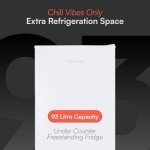 Cookology 93L Undercounter Freestanding Fridge - White
