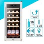 Baridi 18-Bottle Stainless Steel Wine Cooler Fridge