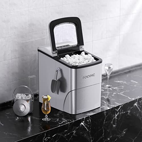 Self-Cleaning Ice Maker for Countertop with Low Noise