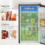 HOMCOM 91L Freestanding Under Counter Fridge Freezer Black