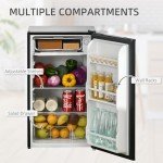 HOMCOM 91L Freestanding Under Counter Fridge Freezer Black
