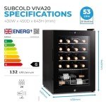 Subcold Viva20 Black Table-Top Wine Fridge