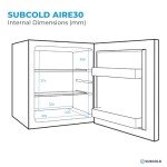 Subcold Aire30 Mini Fridge — 30L Table Top Black