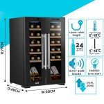 Baridi 24-Bottle Dual Zone Wine Cooler