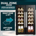 Baridi 24-Bottle Dual Zone Wine Cooler