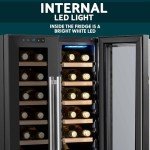 Baridi 24-Bottle Dual Zone Wine Cooler