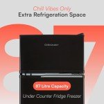 Cookology 47cm Compact Undercounter Fridge Freezer - Black