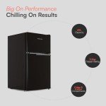 Cookology 47cm Compact Undercounter Fridge Freezer - Black