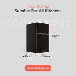 Cookology 47cm Compact Undercounter Fridge Freezer - Black