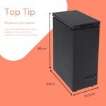 SIA CHF60B Black Compact Chest Freezer, 53L