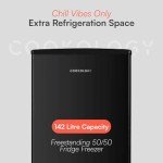 Cookology 142L Black 50/50 Fridge Freezer