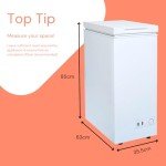SIA 53L Slimline White Chest Freezer