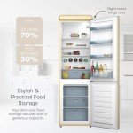 Swan Retro 70/30 Fridge Freezer - Cream