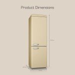 Swan Retro 70/30 Fridge Freezer - Cream