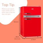 SIA RFM88R 88L Retro Under Counter Fridge Freezer