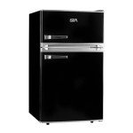 SIA RFM88K 88L Black Retro Fridge Freezer