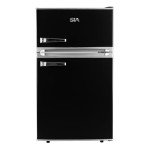 SIA RFM88K 88L Black Retro Fridge Freezer