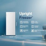 Fridgemaster 165L Freestanding Upright Freezer, White