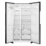 Teknix 562L Side-by-Side Fridge Freezer - Black Steel