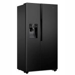 Teknix 562L Side-by-Side Fridge Freezer - Black Steel