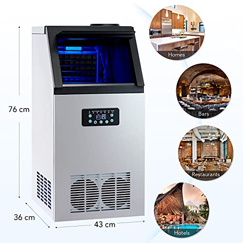 Commercial Ice Maker with 72.5kg Daily Capacity