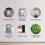 Fridgemaster 50cm 60/40 Fridge Freezer - Black