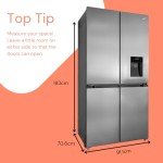 SIA 4-Door American Fridge Freezer with Water Dispenser