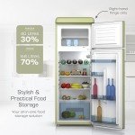 Swan Retro Green Top-Mount Fridge Freezer