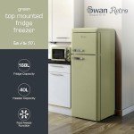 Swan Retro Green Top-Mount Fridge Freezer