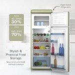 Swan Retro Green Top-Mount Fridge Freezer