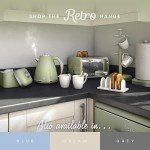 Swan Retro Green Top-Mount Fridge Freezer