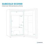 Subcold Eco100 LED Under-Counter White Fridge