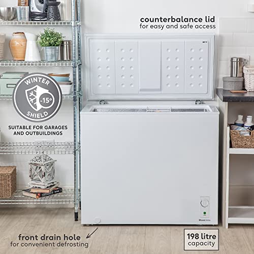 198L White Chest Freezer with 5-Year Warranty