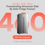 Cookology CSBS460IX - Side-by-Side Stainless Steel Fridge