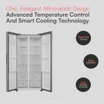 Cookology CSBS460IX - Side-by-Side Stainless Steel Fridge