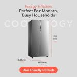 Cookology CSBS460IX - Side-by-Side Stainless Steel Fridge