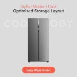 Cookology CSBS460IX - Side-by-Side Stainless Steel Fridge