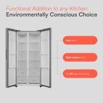 Cookology CSBS460IX - Side-by-Side Stainless Steel Fridge