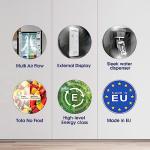 Fridgemaster 547L Black American Fridge Freezer